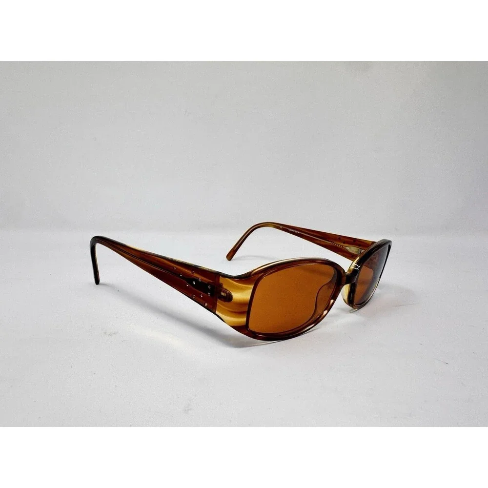 Celine Dion CD5038 Eyeglass Frames Only Brown Tortoise Rectangle